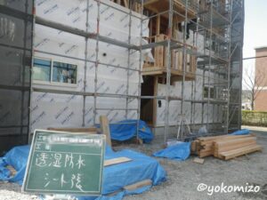 木造3階建て　アパート　新築工事　有限会社横溝工務店