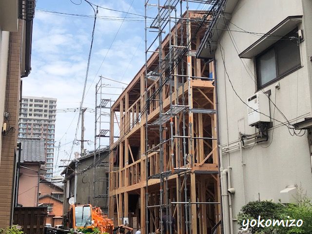 アパート新築工事　木造３階建てアパート　有限会社横溝工務店