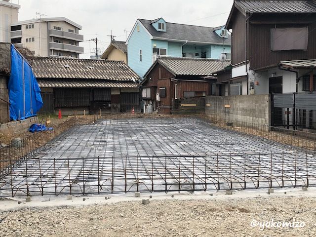 新築工事　基礎工事　有限会社横溝工務店